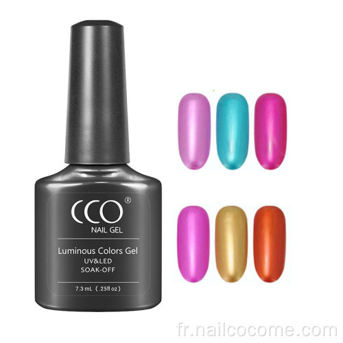 CCO attrayant 3D Nails UV Gel Vernis à ongles métalliques pour décorations des ongles 3D